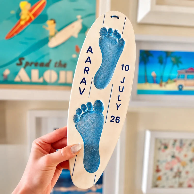 Baby Footprint & Handprint Clay Kit — Hanging Frame