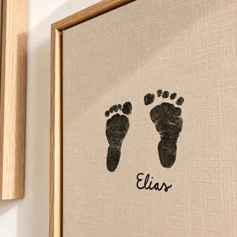 Baby Hand & Footprint Hanging Frame — White Edition