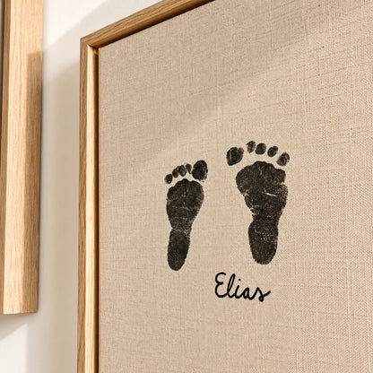 Baby Hand & Footprint Hanging Frame — White Edition