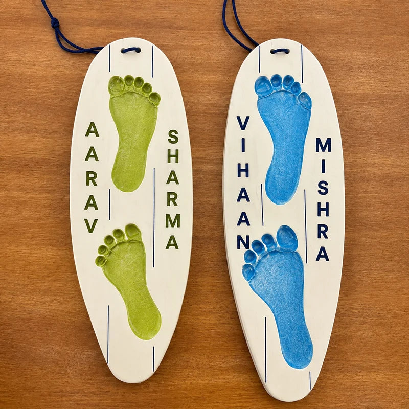 Baby Footprint & Handprint Clay Kit — Hanging Frame